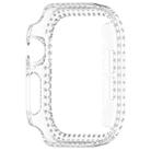 For Apple Watch Series 10 42mm Dual-Row Diamond Plating PC Hollow Watch Case(Transparent) - 3