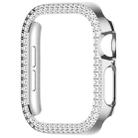 For Apple Watch Series 10 42mm Dual-Row Diamond Plating PC Hollow Watch Case(Silver) - 2