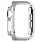 For Apple Watch Series 10 42mm Dual-Row Diamond Plating PC Hollow Watch Case(Silver) - 3