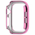 For Apple Watch Series 10 42mm Dual-Row Diamond Plating PC Hollow Watch Case(Pink) - 3