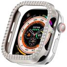 For Apple Watch Series 10 46mm Dual-Row Diamond Plating PC Hollow Watch Case(Starlight) - 1