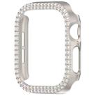 For Apple Watch Series 10 46mm Dual-Row Diamond Plating PC Hollow Watch Case(Starlight) - 2