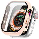 For Apple Watch Series 10 42mm Tempered Glass Film Integrated PC Watch Case(Pink) - 1