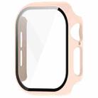 For Apple Watch Series 10 42mm Tempered Glass Film Integrated PC Watch Case(Pink) - 2