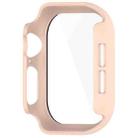 For Apple Watch Series 10 42mm Tempered Glass Film Integrated PC Watch Case(Pink) - 3