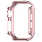 For For Apple Watch Series 10 46mm Half Pack PC Hollow Watch Case(Rose Gold) - 3