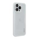 For iPhone 15 Pro Max ENKAY Hat-Prince Translucent Matte TPU Phone Case with Lens Film(White) - 1