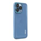 For iPhone 15 Pro Max ENKAY Hat-Prince Translucent Matte TPU Phone Case with Lens Film(Blue) - 1