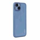 For iPhone 15 ENKAY Hat-Prince Translucent Matte TPU Phone Case with Lens Film(Blue) - 1