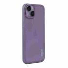 For iPhone 15 ENKAY Hat-Prince Translucent Matte TPU Phone Case with Lens Film(Purple) - 1