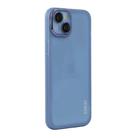 For iPhone 14 Plus ENKAY Hat-Prince Translucent Matte TPU Phone Case with Lens Film(Blue) - 1