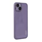 For iPhone 14 ENKAY Hat-Prince Translucent Matte TPU Phone Case with Lens Film(Purple) - 1