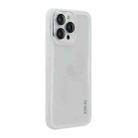 For iPhone 14 Pro Max ENKAY Hat-Prince Translucent Matte TPU Phone Case with Lens Film(White) - 1