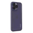 For iPhone 14 Pro Max ENKAY Hat-Prince Translucent Matte TPU Phone Case with Lens Film(Purple) - 1