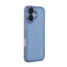 For iPhone 16 ENKAY Hat-Prince Translucent Matte TPU Phone Case with Lens Film(Blue) - 1