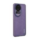 For Huawei nova 12 Pro ENKAY Hat-Prince Translucent Matte TPU Phone Case with Lens Film(Purple) - 1