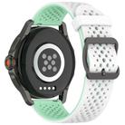 For Xiaomi Watch S4 Sport Liquid Two Color Silicone Watch Band(White Teal Green) - 2