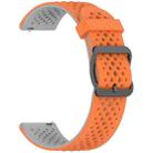 For Xiaomi Watch S4 Sport Liquid Two Color Silicone Watch Band(Orange Gray) - 3