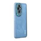 For Honor 200 Pro ENKAY Hat-Prince Translucent Matte TPU Phone Case with Lens Film(Blue) - 1