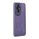 For Honor 200 Pro ENKAY Hat-Prince Translucent Matte TPU Phone Case with Lens Film(Purple) - 1