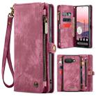 For Google Pixel 9a CaseMe 008 Detachable Multifunctional Leather Phone Case(Wine Red) - 1