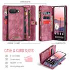 For Google Pixel 9a CaseMe 008 Detachable Multifunctional Leather Phone Case(Wine Red) - 2