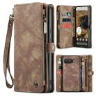 For Google Pixel 9a CaseMe 008 Detachable Multifunctional Leather Phone Case(Brown) - 1