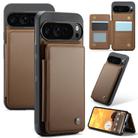 For Google Pixel 9 Pro XL CaseMe C22 Card Slots Holder RFID Anti-theft Phone Case(Brown) - 1