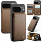 For Google Pixel 9 / 9 Pro CaseMe C22 Card Slots Holder RFID Anti-theft Phone Case(Brown) - 1