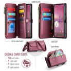 For Google Pixel 9 Pro XL CaseMe C36 Card Slots Zipper Wallet RFID Anti-theft Leather Phone Case(Wine) - 2