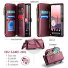 For Google Pixel 9 / 9 Pro CaseMe C36 Card Slots Zipper Wallet RFID Anti-theft Leather Phone Case(Wine) - 2