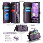 For Google Pixel 9 / 9 Pro CaseMe C36 Card Slots Zipper Wallet RFID Anti-theft Leather Phone Case(Purple) - 2