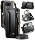 For Google Pixel 9a CaseMe C36 Card Slots Zipper Wallet RFID Anti-theft Leather Phone Case(Black) - 1