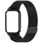 For Xiaomi Mi Band 8 Pro Metal Frame + Milan Magnetic Stainless Steel Integrated Watch Band(Black) - 3