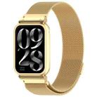 For Xiaomi Mi Band 8 Pro Metal Frame + Milan Magnetic Stainless Steel Integrated Watch Band(Gold) - 1