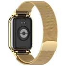 For Xiaomi Mi Band 8 Pro Metal Frame + Milan Magnetic Stainless Steel Integrated Watch Band(Gold) - 2