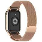 For Xiaomi Mi Band 8 Pro Metal Frame + Milan Magnetic Stainless Steel Integrated Watch Band(Rose Gold) - 2