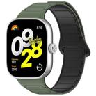 For Xiaomi Mi Band 8 Pro Reverse Buckle Magnetic Silicone Watch Band(Army Green Black) - 1