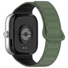 For Xiaomi Mi Band 8 Pro Reverse Buckle Magnetic Silicone Watch Band(Army Green Black) - 2