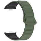 For Xiaomi Mi Band 8 Pro Reverse Buckle Magnetic Silicone Watch Band(Army Green Black) - 3