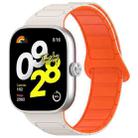 For Xiaomi Smart Band 9 Pro / 8 Pro Reverse Buckle Magnetic Silicone Watch Band(Starlight Orange) - 1