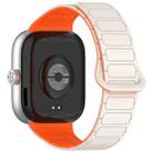 For Xiaomi Smart Band 9 Pro / 8 Pro Reverse Buckle Magnetic Silicone Watch Band(Starlight Orange) - 2