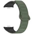 For Redmi Watch 4 Reverse Buckle Magnetic Silicone Watch Band(Army Green Black) - 3