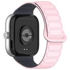 For Redmi Watch 4 Reverse Buckle Magnetic Silicone Watch Band(Light Pink Gray) - 2