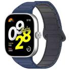 For Redmi Watch 4 Reverse Buckle Magnetic Silicone Watch Band(Midnight Blue Gray) - 1