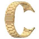 For Google Pixel Watch 3 41mm Three Beads Stainless Steel Metal Watch Band(Gold) - 3
