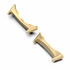 For Google Pixel Watch 3 45mm 1 Pair Stainless Steel Metal Watch Band Connector(Gold) - 2
