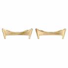 For Google Pixel Watch 3 41mm 1 Pair Stainless Steel Metal Watch Band Connector(Gold) - 1