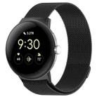 For  Google Pixel Watch 3 45mm Milanese Metal Magnetic Watch Band(Black) - 1
