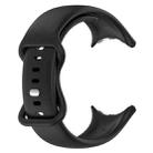 For  Google Pixel Watch 3 41mm Solid Color Butterfly Buckle Silicone Watch Band, Size:L(Black) - 3